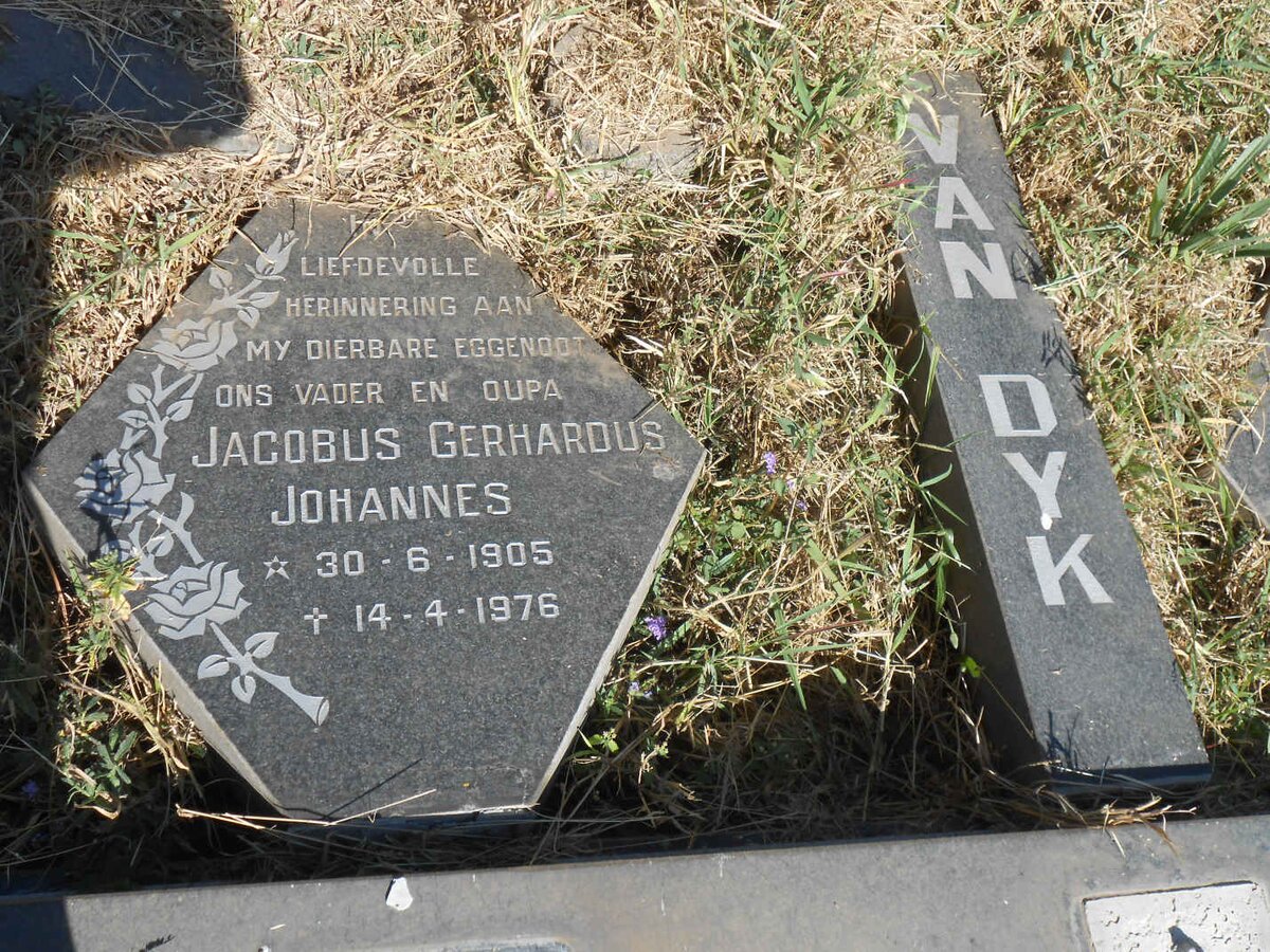DYK Jacobus Gerhardus Johannes, van 1905-1976