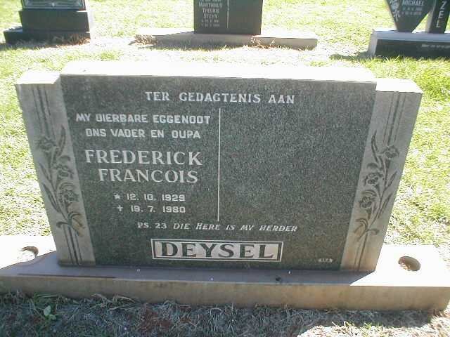 DEYSEL Frederick Francois 1929-1980