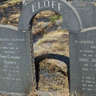 ELOFF Sarel Johannes 1911-1968 &amp; Anna Catharina Elizabeth 1911-2001