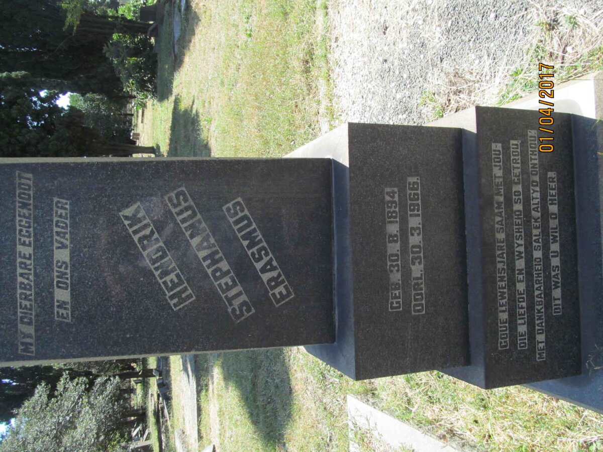 ERASMUS Hendrik Stephanus 1894-1966