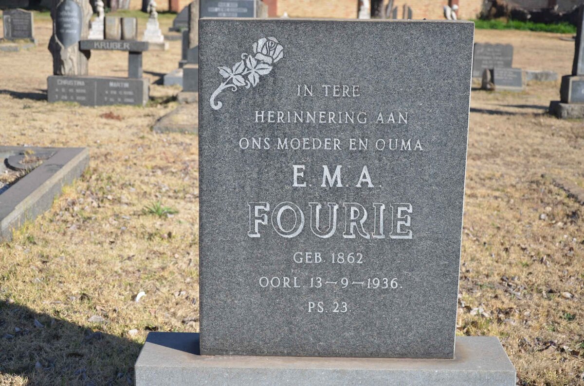 FOURIE E.M.A. 1862-1936