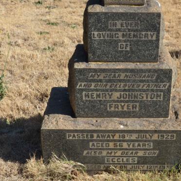 FRYER Henry Johnston -1929 :: FRYER Eccles -1937
