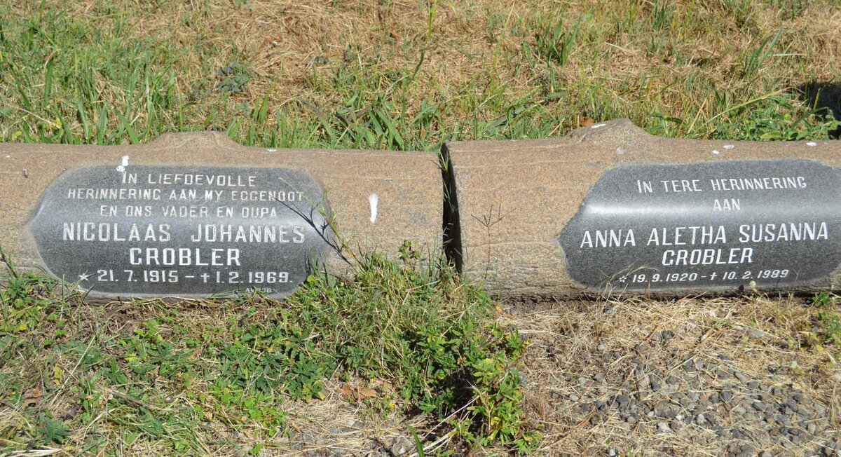 GROBLER Nicolaas Johannes 1915-1969 &amp; Anna Aletha Susanna 1920-1989