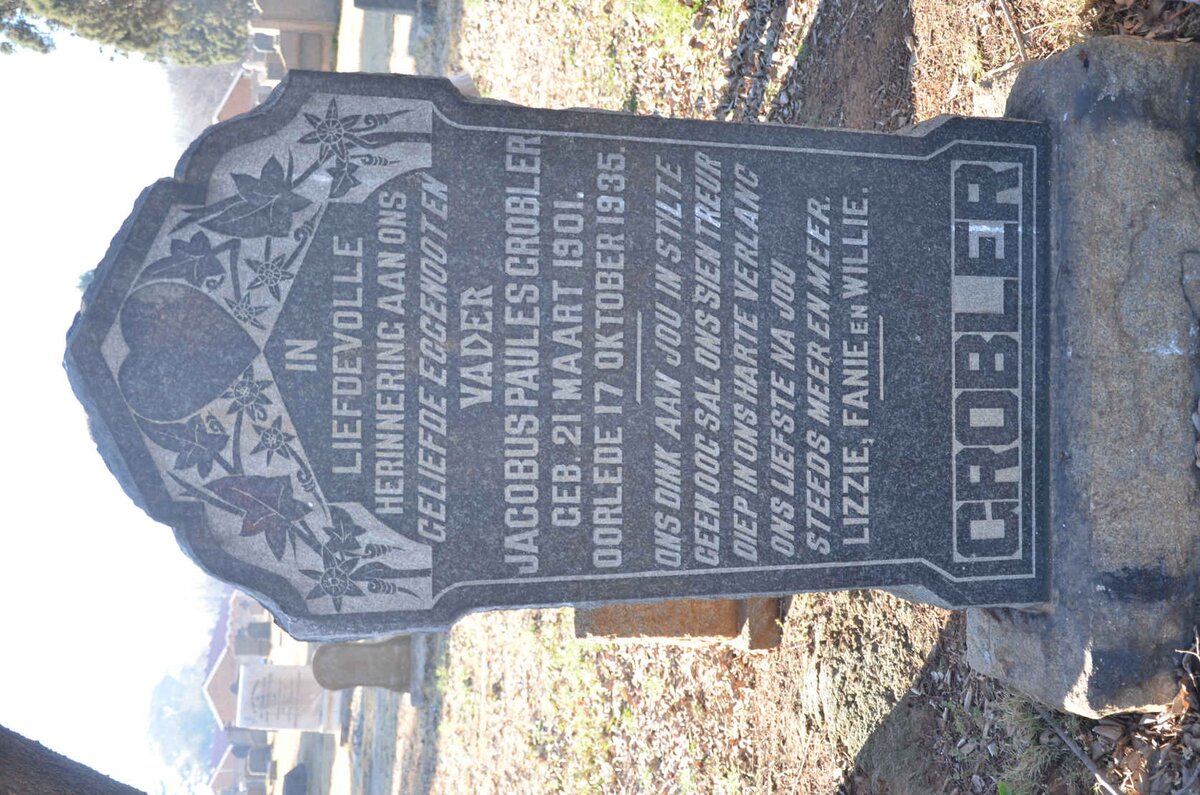 GROBLER Jacobus Paules 1901-1935