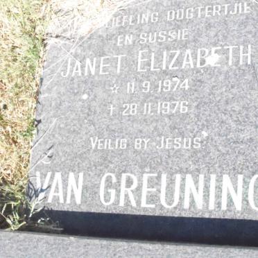 GREUNING Janet Elizabeth, van 1974-1976
