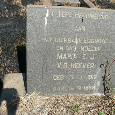 HEEVER Maria E.J., v.d. 1917-1969