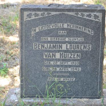 HUIZEN Benjamin Lourens, van 1933-1943