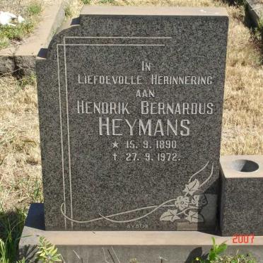 HEYMANS Hendrik Bernardus 1890-1972