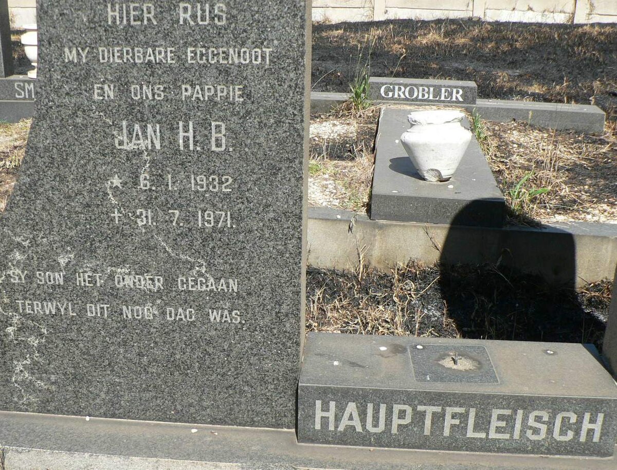 HAUPTFLEISCH Jan H.B. 1932-1971