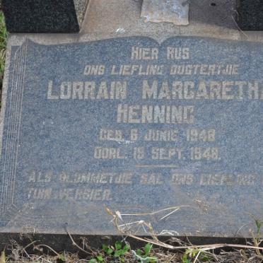 HENNING Lorrain Margaretha 1948-1948