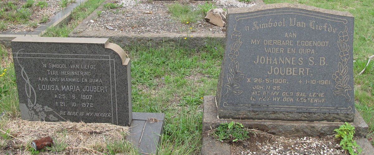 JOUBERT Johannes S.B. 1906-1961 &amp; Louisa Maria 1907-1972
