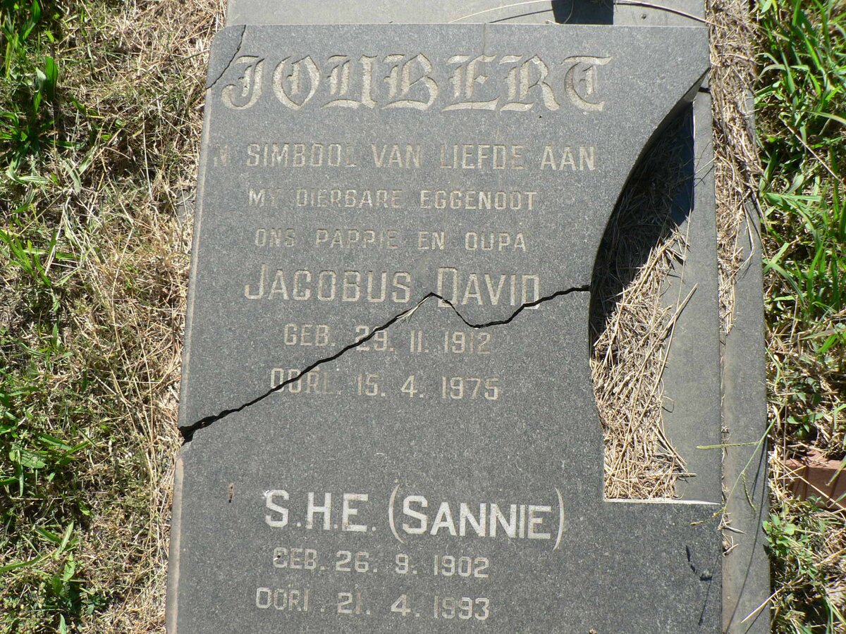 JOUBERT Jacobus David 1912-1975 &amp; S.H.E. 1902-1993
