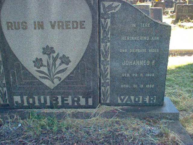 JOUBERT Johannes F. 1903-1952