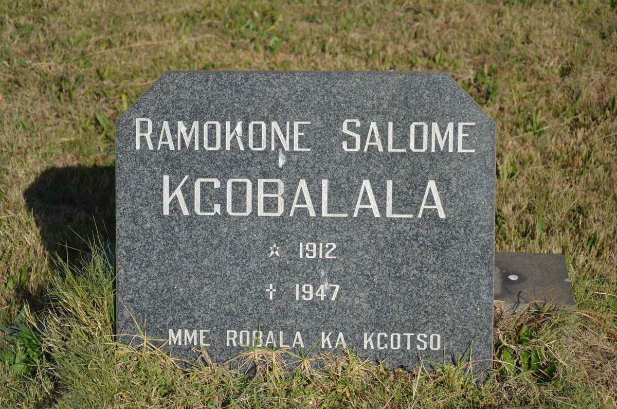 KGOBALALA Ramokone Salome 1912-1947