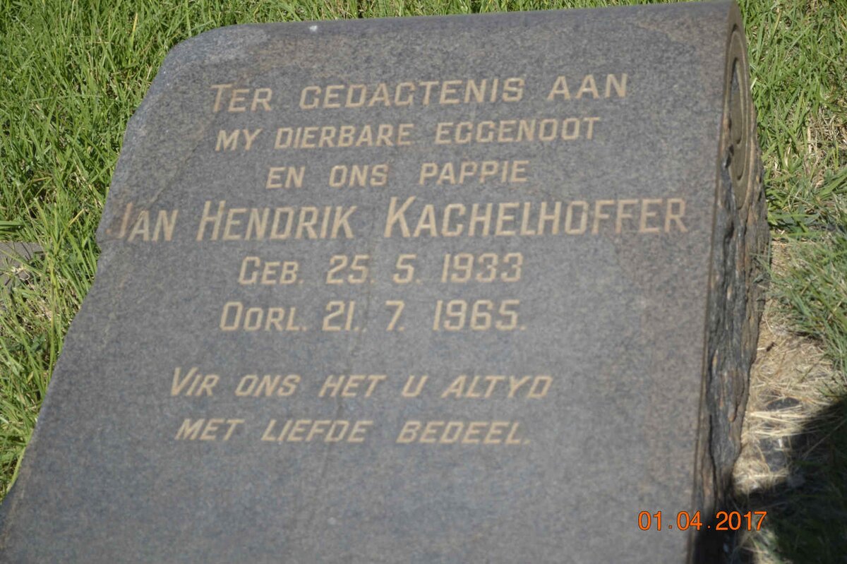 KACHELHOFFER Jan Hendrik 1933-1965