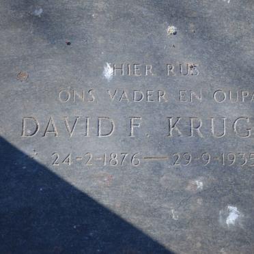 KRUGER David F. 1876-1935