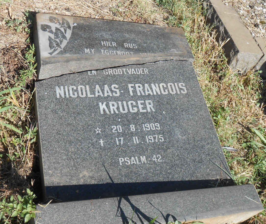 KRUGER Nicolaas Francois 1909-1975