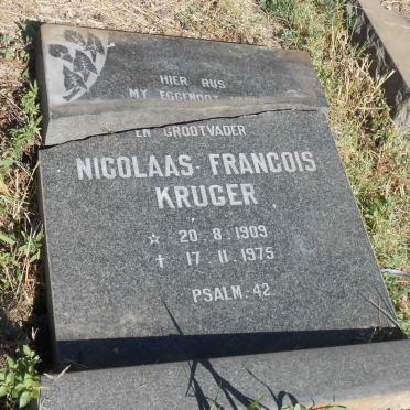 KRUGER Nicolaas Francois 1909-1975