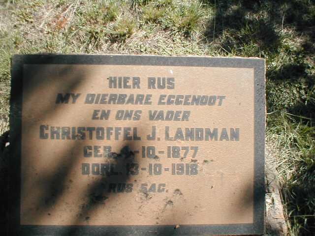 LANDMAN Christoffel J. 1877-1918