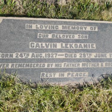 LEKOANIE Calvin 1927-1939