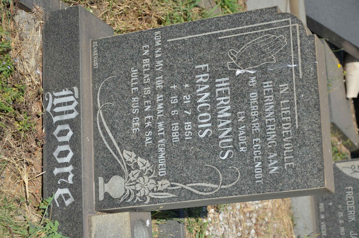 MOORE Hermanus Francois 1951-1980