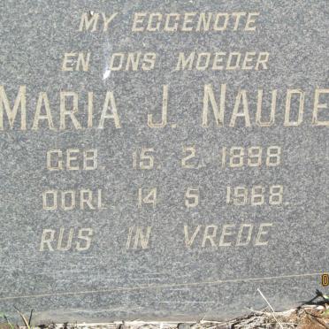 NAUDE Maria J. 1898-1968