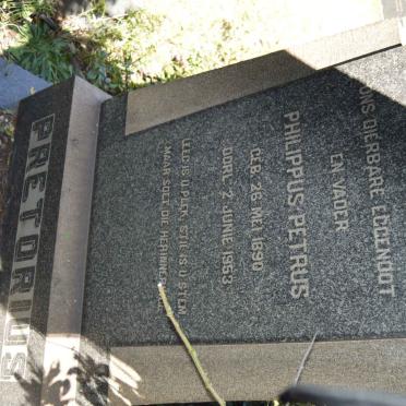 PRETORIUS Philippus Petrus 1890-1953