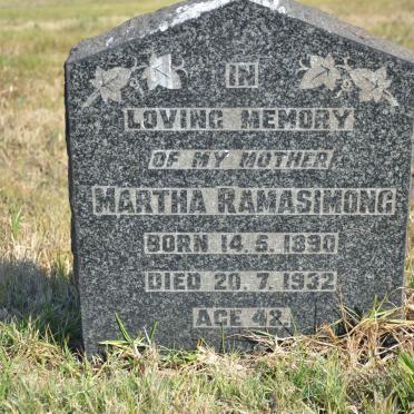 RAMASIMONG Martha 1890-1932