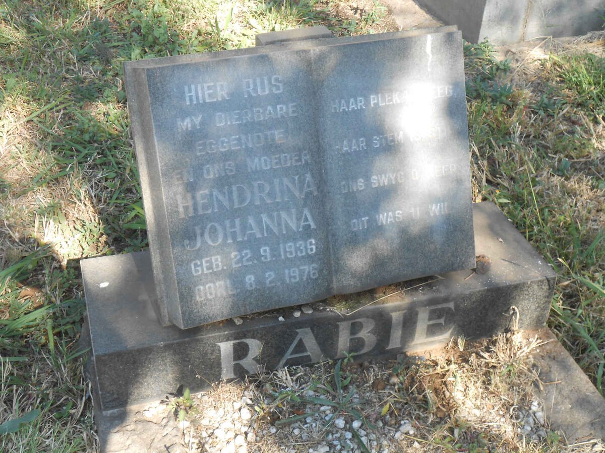 RABIE Hendrina Johanna 1936-1976