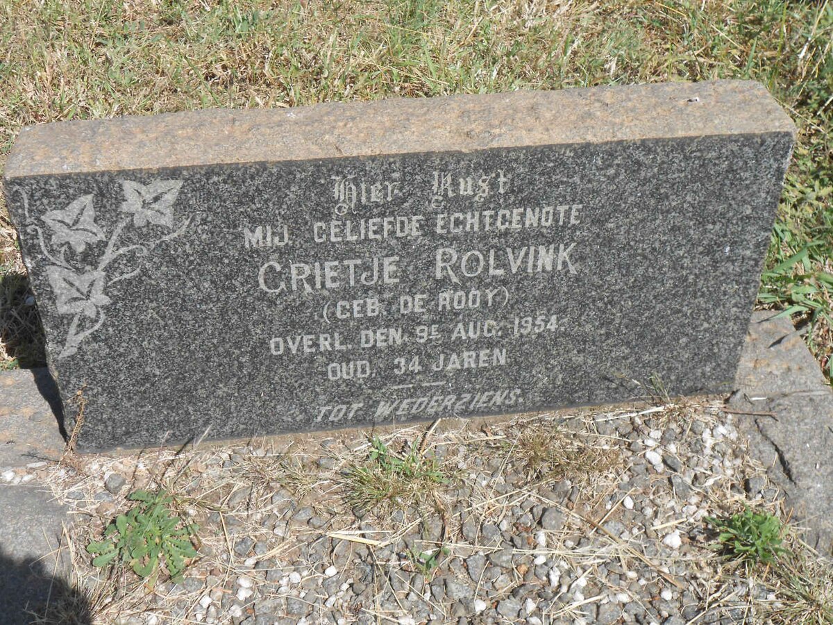 ROLVINK Grietje nee DE ROOY -1954