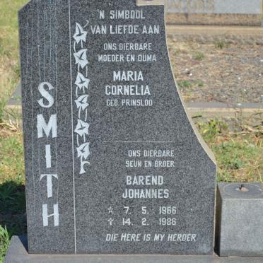 SMITH Maria Cornelia nee PRINSLOO :: SMITH Barend Johannes 1966-1986