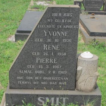 SMIT Yvonne 1936-1969 :: SMIT Rene 1858-1969 :: SMIT Pierré 1967-1969