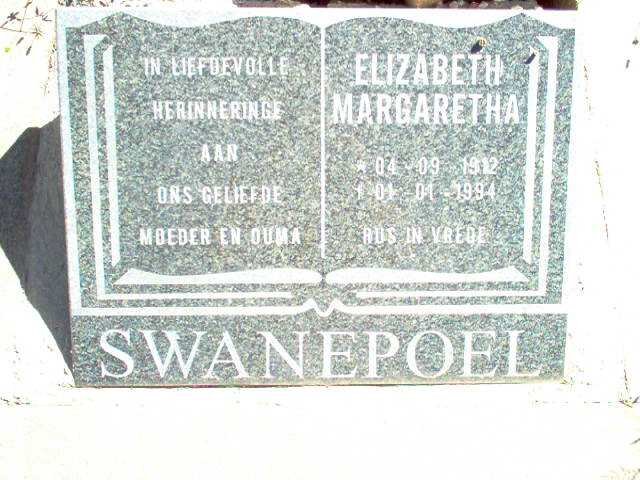 SWANEPOEL Elizabeth Margaretha 1912-1994