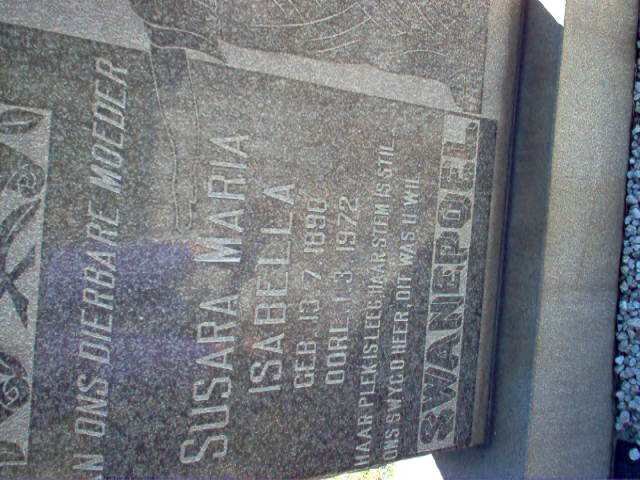 SWANEPOEL Susara Maria Isabella 1890-1972