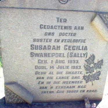SWANEPOEL Susarah Cecilia 1933-1953