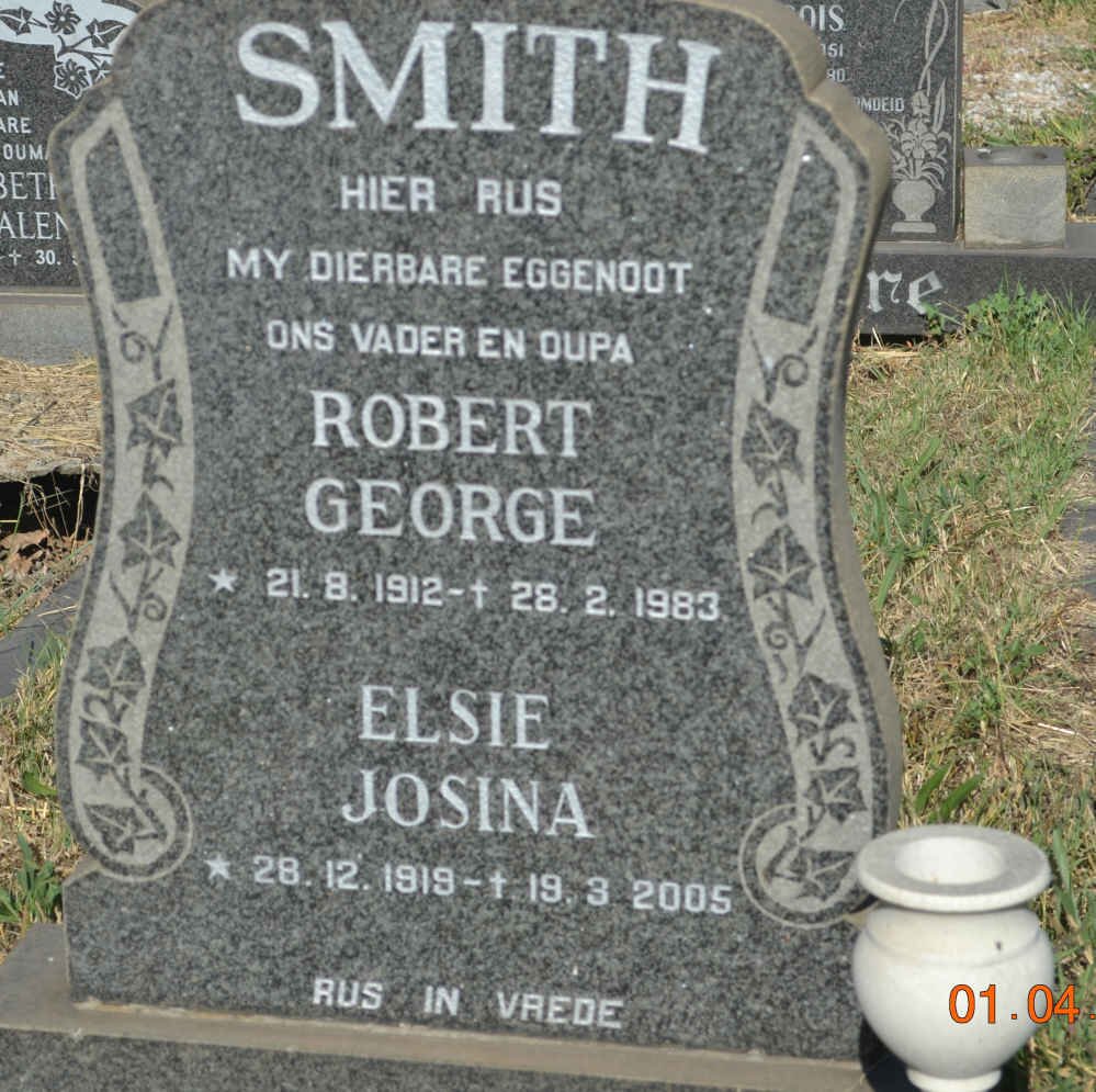 SMITH Robert George 1912-1983 &amp; Elsie Josina 1919-2005