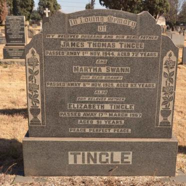 SWANN Martha -1929 :: TINGLE James Thomas -1944 &amp; Elizabeth -1967