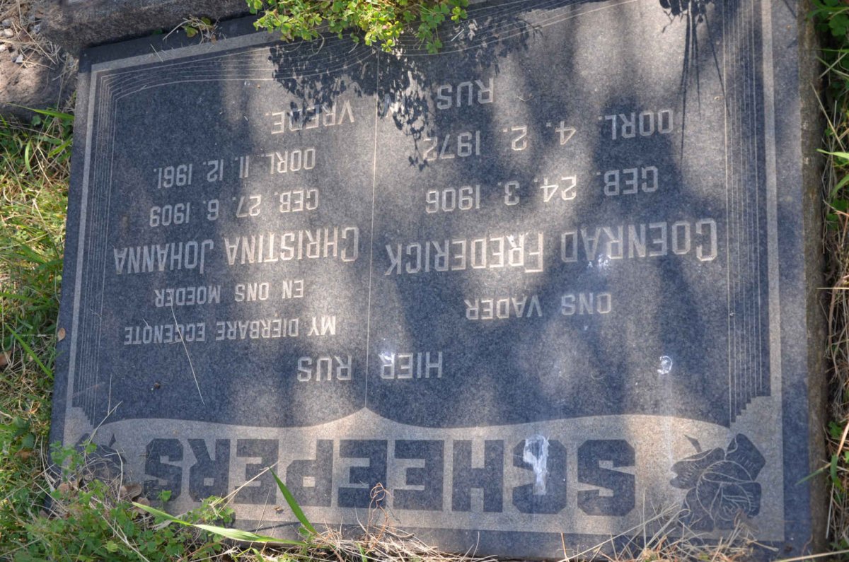 SCHEEPERS Coenrad Frederick 1906-1972 &amp; Christina Johanna 1909-1961