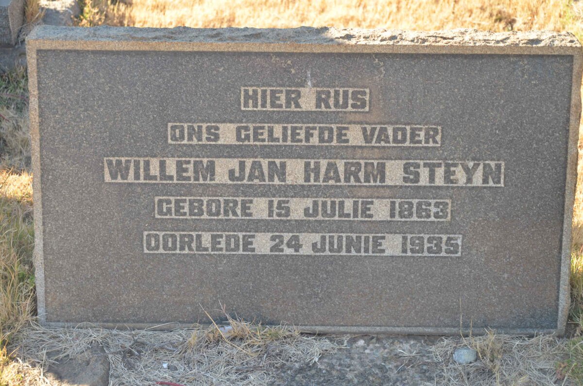 STEYN Willem Jan Harm 1863-1935