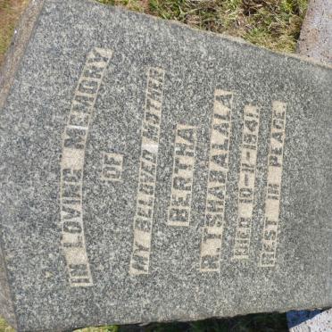 TSHABALALA Bertha R. -1941