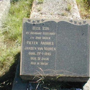 VUUREN Pieter Andries, Jansen van -1945
