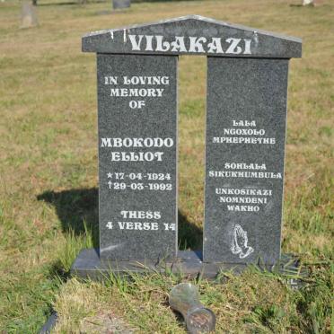 VILAKAZI Mbokodo Elliot 1924-1992