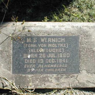 WERNICH M.S. nee VON MOLTKE born FOUCHE 1880-1941