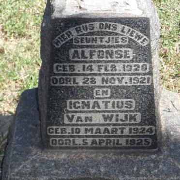WIJK Alfonse, van 1920-1921 :: VAN WIJK Ignatius 1924-1925