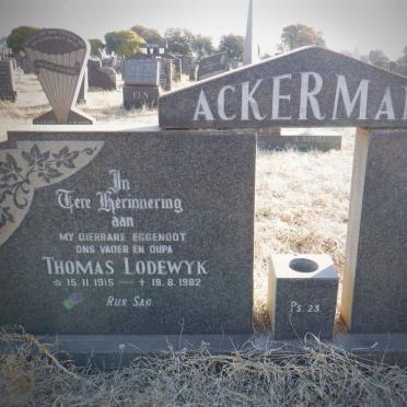 ACKERMAN Thomas Lodewyk 1915-1982