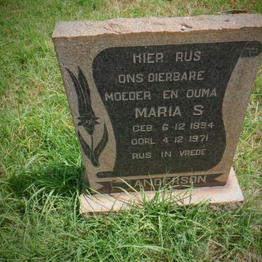 ANDERSON Maria S. 1894-1971