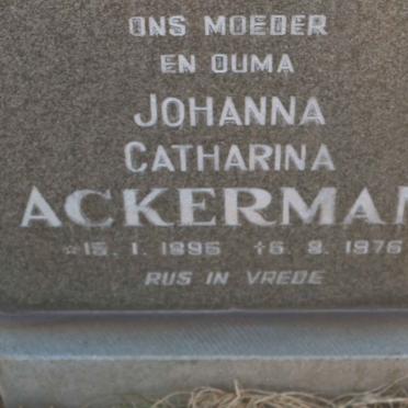 ACKERMAN Johanna Catharina 1896-1976