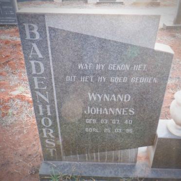 BADENHORST Wynand Johannes 1940-1996