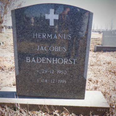 BADENHORST Hermanus Jacobus 1950-1991