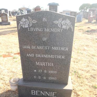 BENNIE Martha 1908-1980